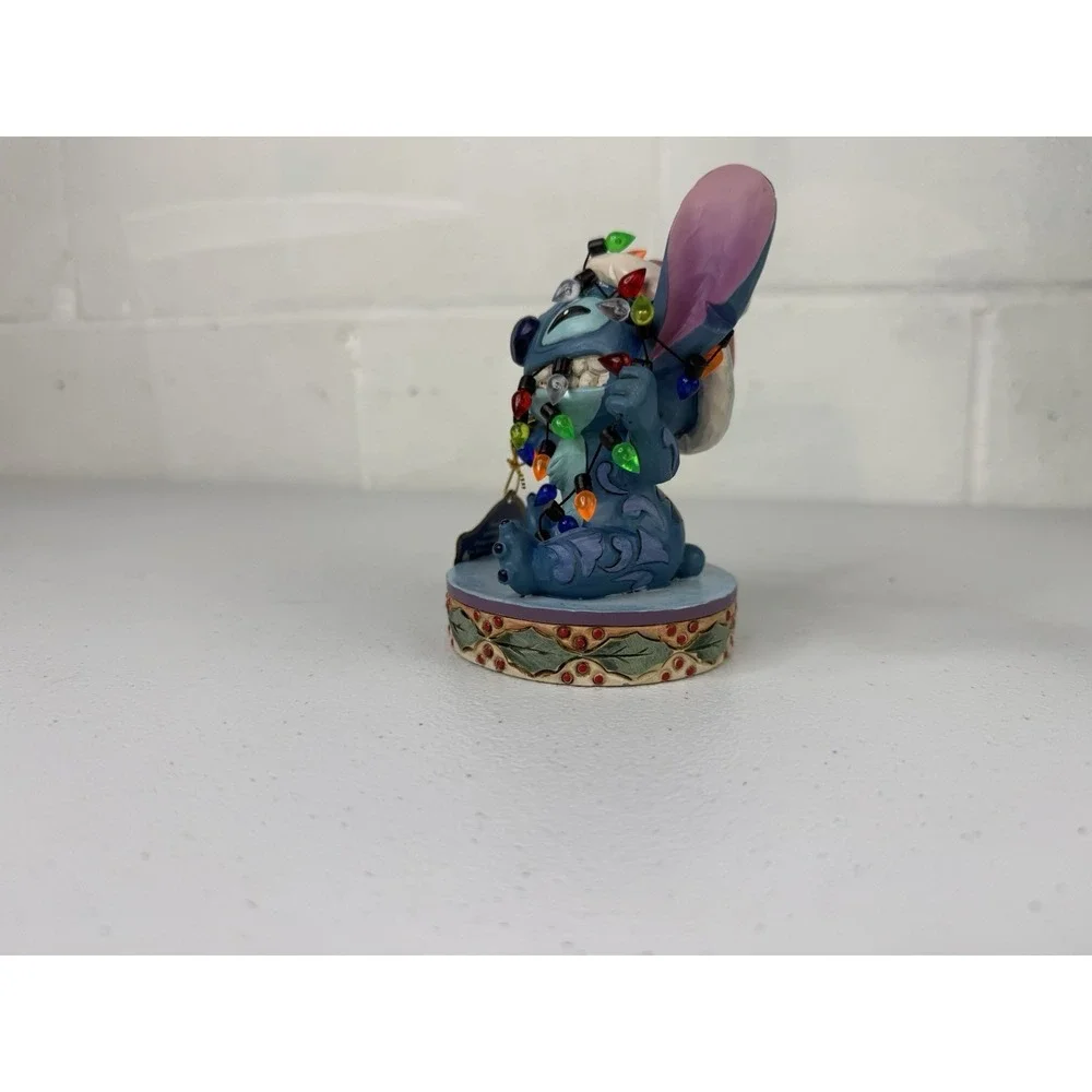 Enesco Jim Shore Disney - Stitch Wrapped in Christmas Lights 4.75